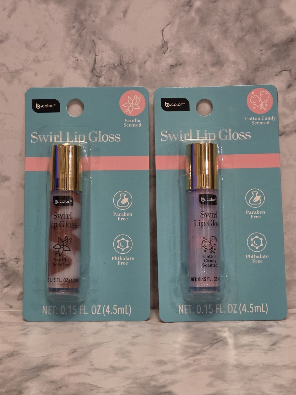 Swirl Lip Gloss - Pink & Brown Shimmer (Set of 2)